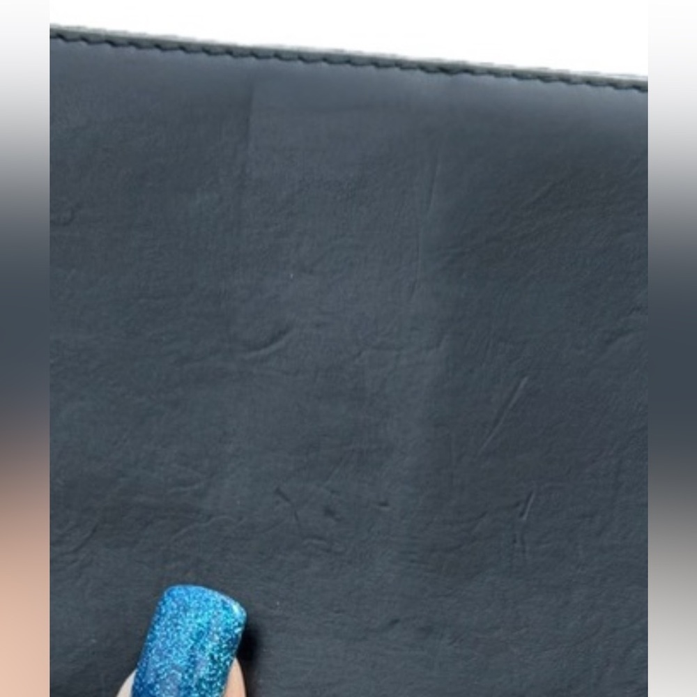 GUCCI Mistral Micro Guccissima zip around wallet. Leather. Black with turquoise - Picture 12 of 12